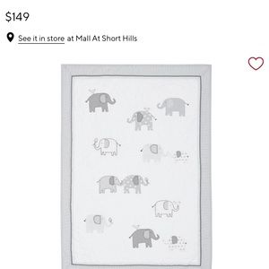 Pottery Barn Kids Taylor Baby Quilt Elephants